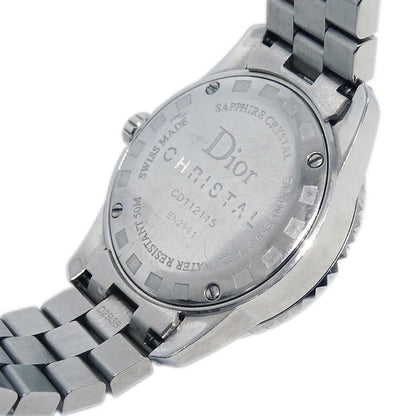 Christian Dior CD112115 Crystal Quartz Watch SS Diamond