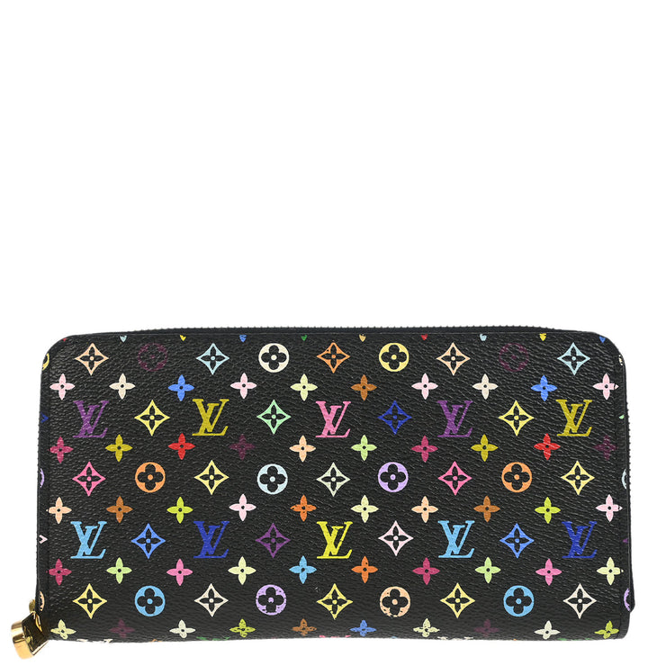 Louis Vuitton 2007 Black Multicolor Zippy Wallet M60050