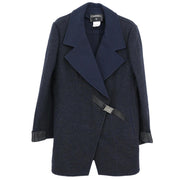 Chanel 2000 Coat Gray Navy #44