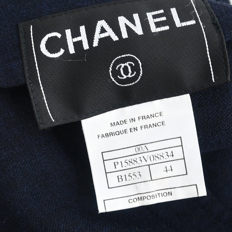 Chanel 2000 Coat Gray Navy #44