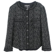 Chanel 2007 Collarless Jacket Black #38