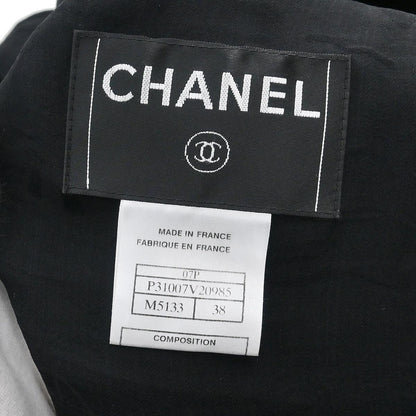 Chanel 2007 Collarless Jacket Black #38