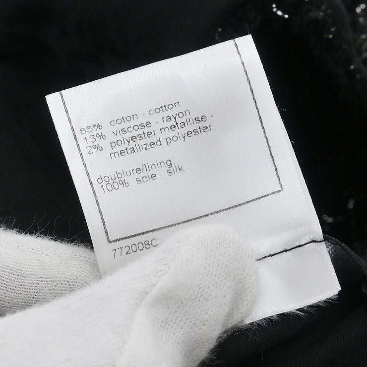 Chanel 2007 Collarless Jacket Black #38