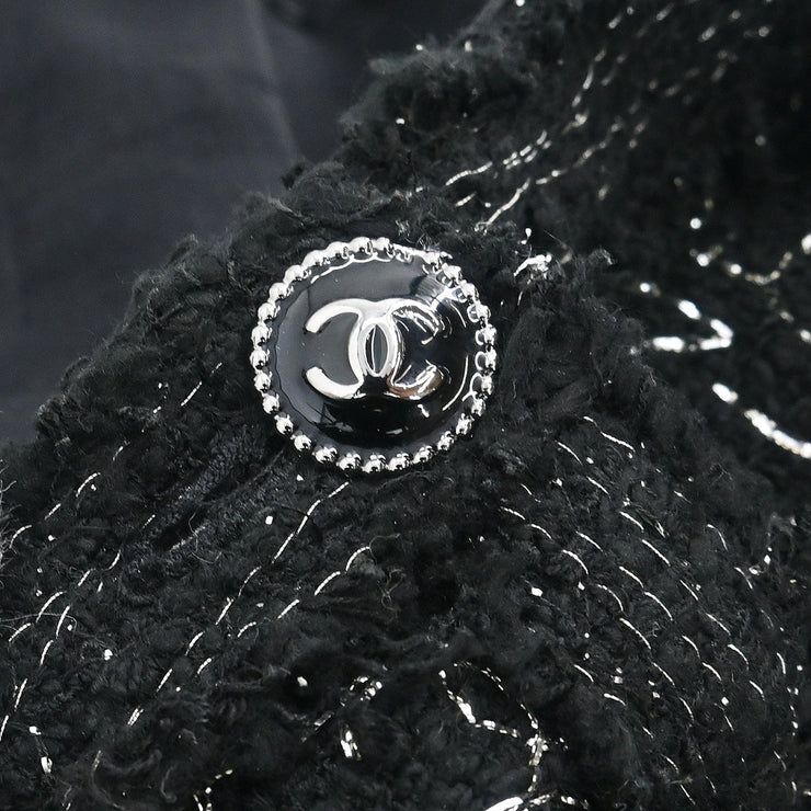 Chanel 2007 Collarless Jacket Black #38