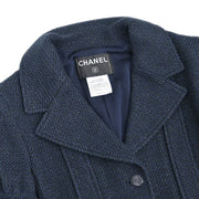 Chanel 2001 Single Breasted Jacket Navy #38