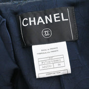 Chanel 2001 Single Breasted Jacket Navy #38