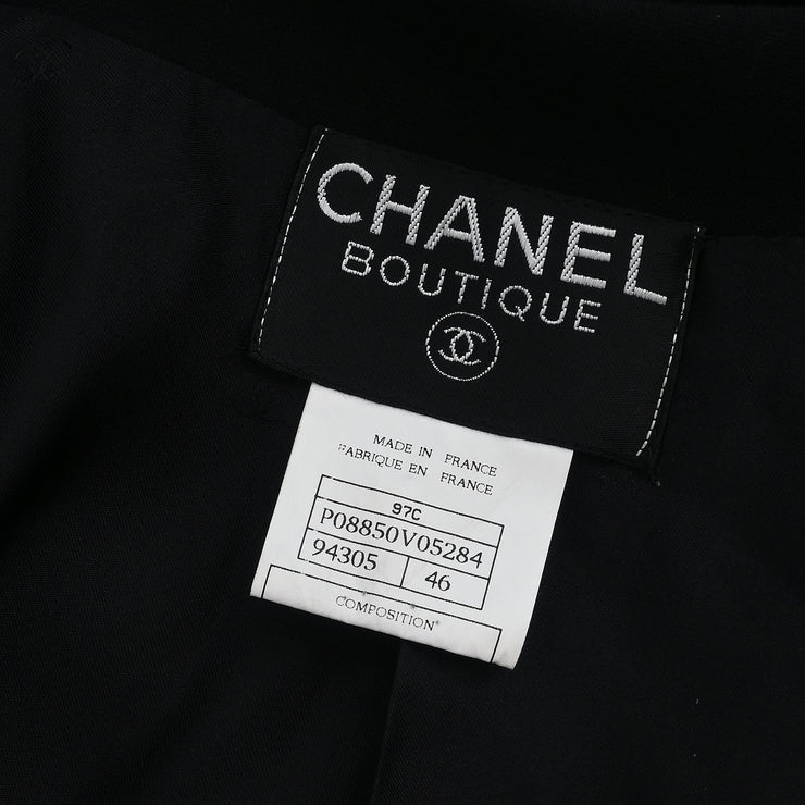 Chanel 1997 Double Breasted Jacket Black #46