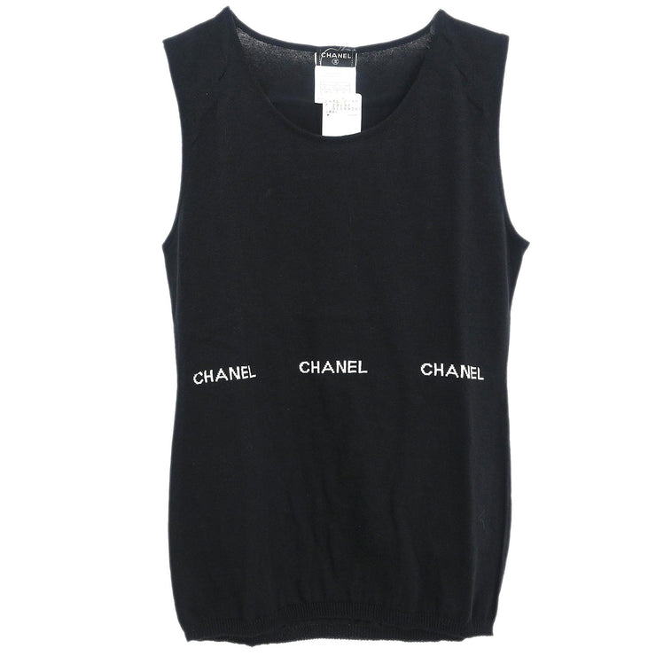 Chanel 2004 Sleeveless Top Black #40