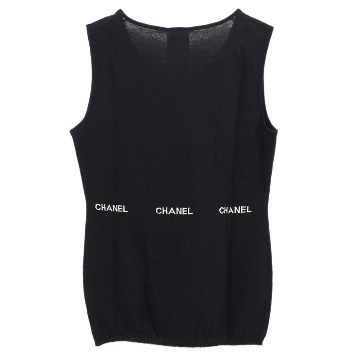 Chanel 2004 Sleeveless Top Black #40