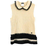 Chanel 2002 Sleeveless Sweater White #42