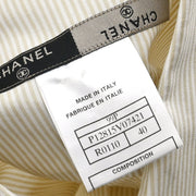 Chanel 1999 Sleeveless Blouse Shirt Beige #40