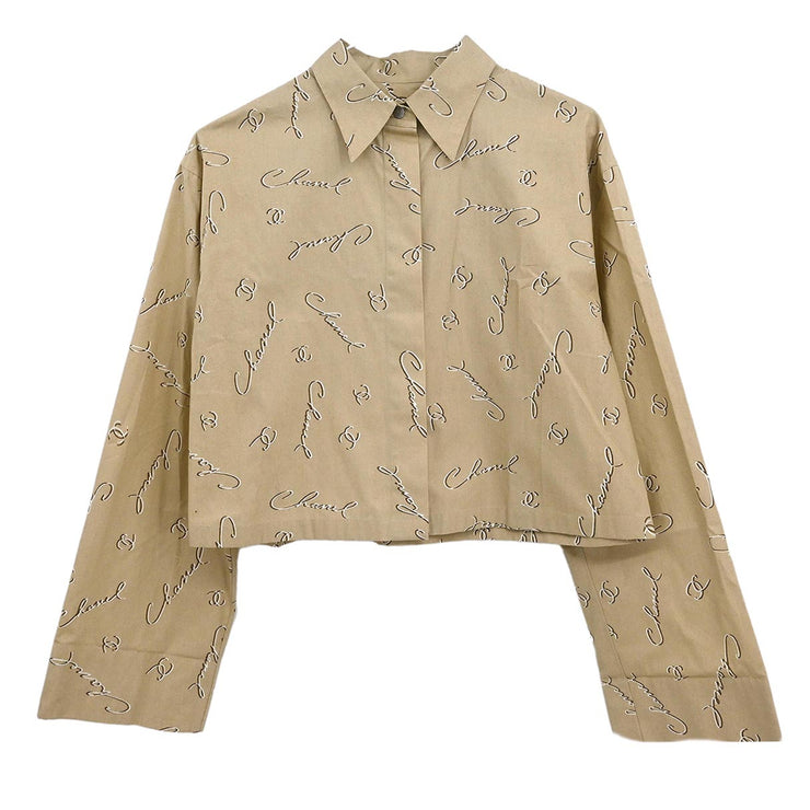 Chanel 1999 Blouse Shirt Beige #38