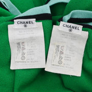 Chanel 1994 Ensemble Cardigan Top Green #42