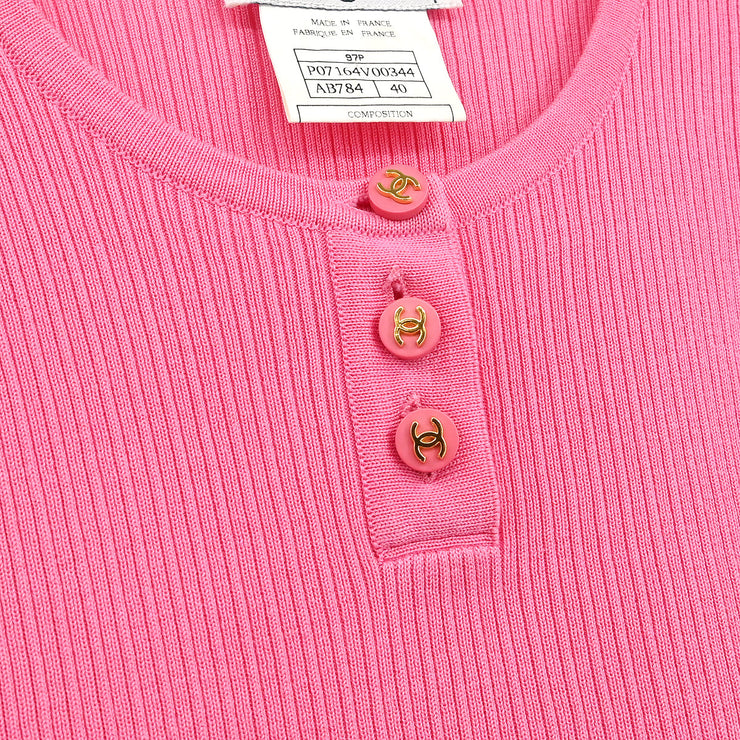 Chanel 1997 Sleeveless Top Pink #40