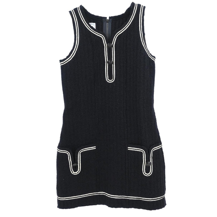 Chanel 2007 Sport Line Sleeveless Dress Black #38