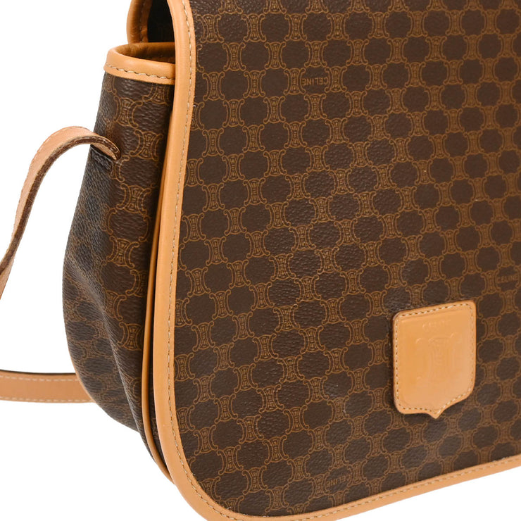 Celine Brown Macadam Shoulder Bag