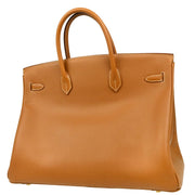 Hermes 2001 Gold Courchevel Birkin 40 Handbag