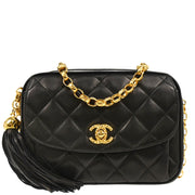 Chanel 1991-1994 Black Lambskin Camera Bag Mini