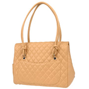 Chanel 2004-2005 Beige Calfskin Cambon Ligne Handbag