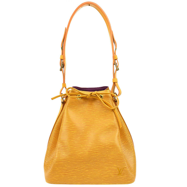 Louis Vuitton 1995 Yellow Epi Petite Noe Bucket Shoulder Bag M44109