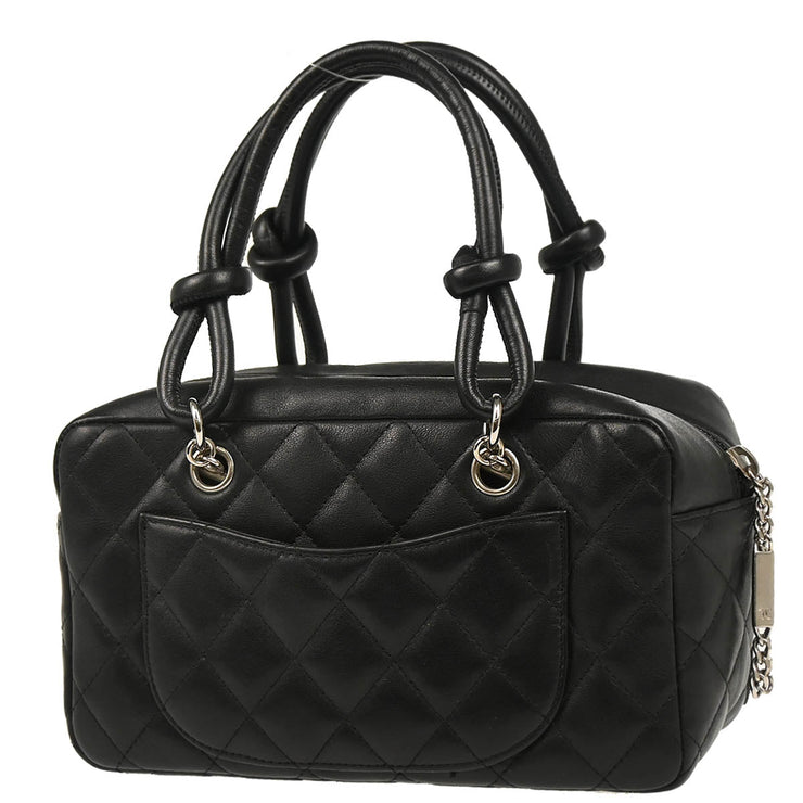 Chanel 2005-2006 Black Calfskin Cambon Ligne Handbag