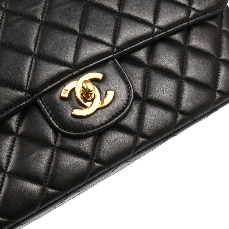 Chanel 1994-1996 Black Lambskin Top Handle Handbag