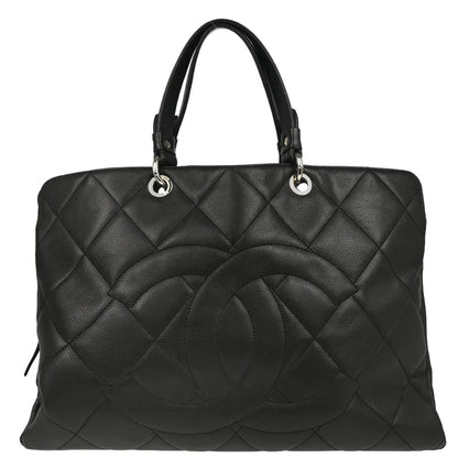 Chanel 2008-2009 Black Caviar Tote Handbag 124618