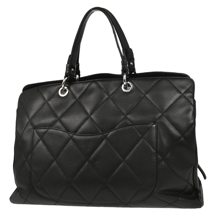 Chanel 2008-2009 Black Caviar Tote Handbag 124618