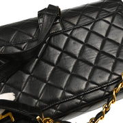 Chanel 1994-1996 Black Lambskin Chain Backpack