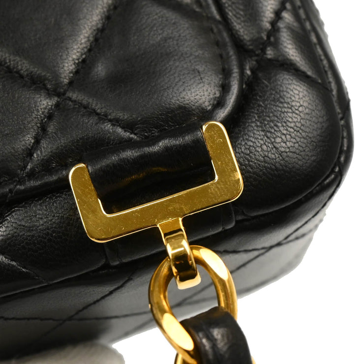 Chanel 1994-1996 Black Lambskin Chain Backpack