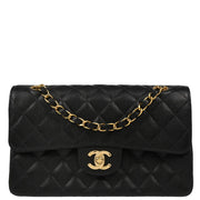 Chanel 2003-2004 Black Caviar Small Classic Double Flap Shoulder Bag