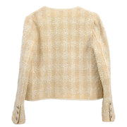 Chanel 1996 Collarless Jacket Beige #36