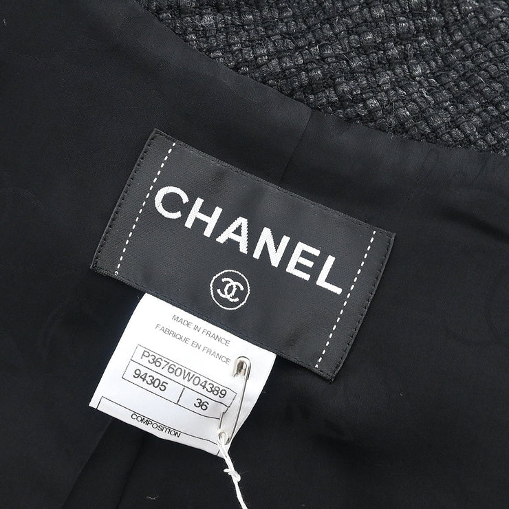 Chanel 2009 Double Breasted Jacket Black #36