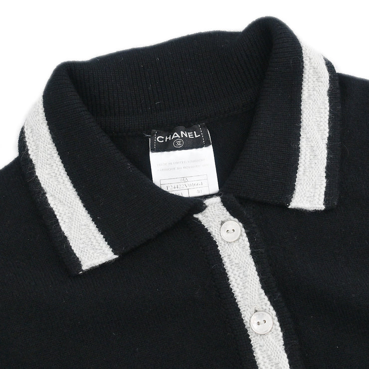 Chanel 2004 Short Sleeve Sweater Top Black #40