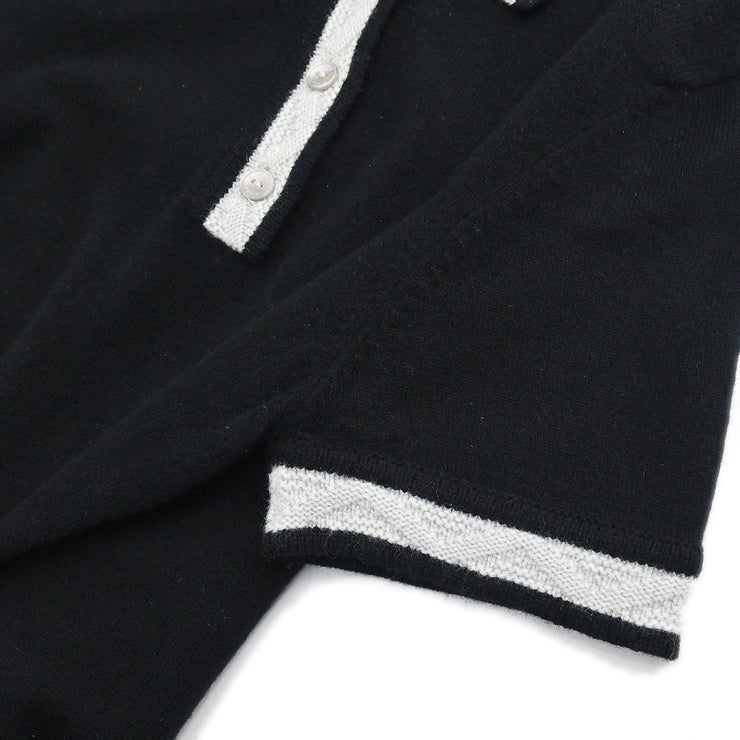 Chanel 2004 Short Sleeve Sweater Top Black #40