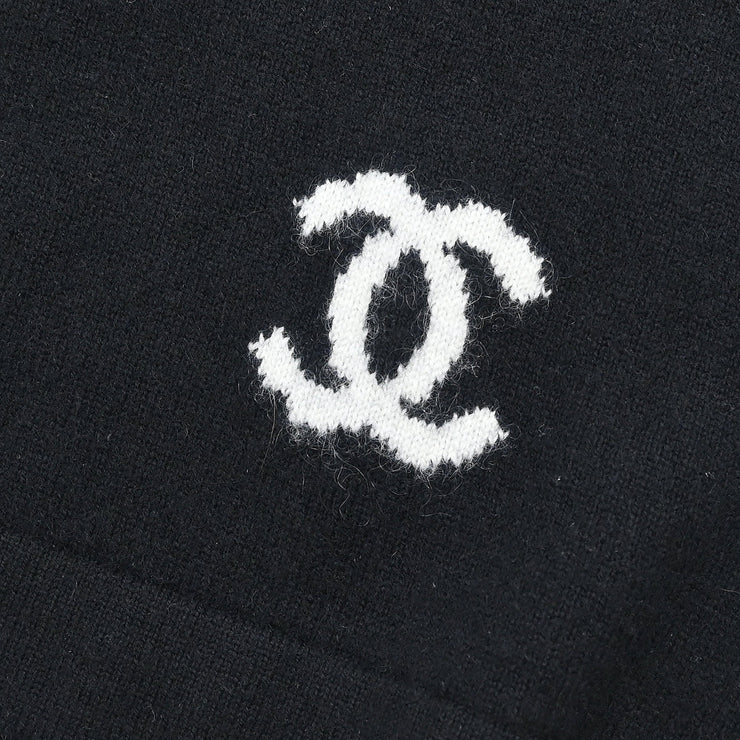 Chanel 2004 Short Sleeve Sweater Top Black #40