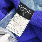 Chanel Single Breasted Jacket Denim Blue 26 #40