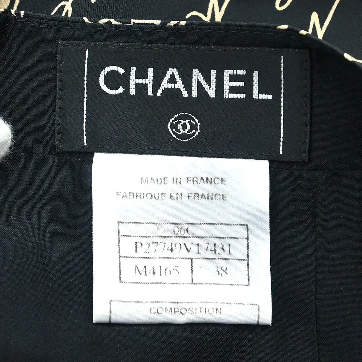 Chanel 2006 Skirt Black Beige #38