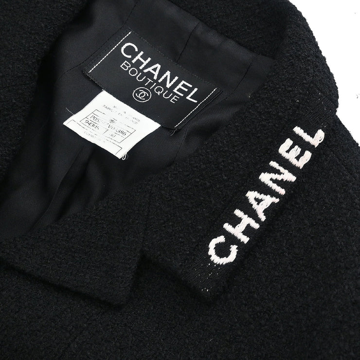 Chanel 1995 Single Breasted Jacket Black #40