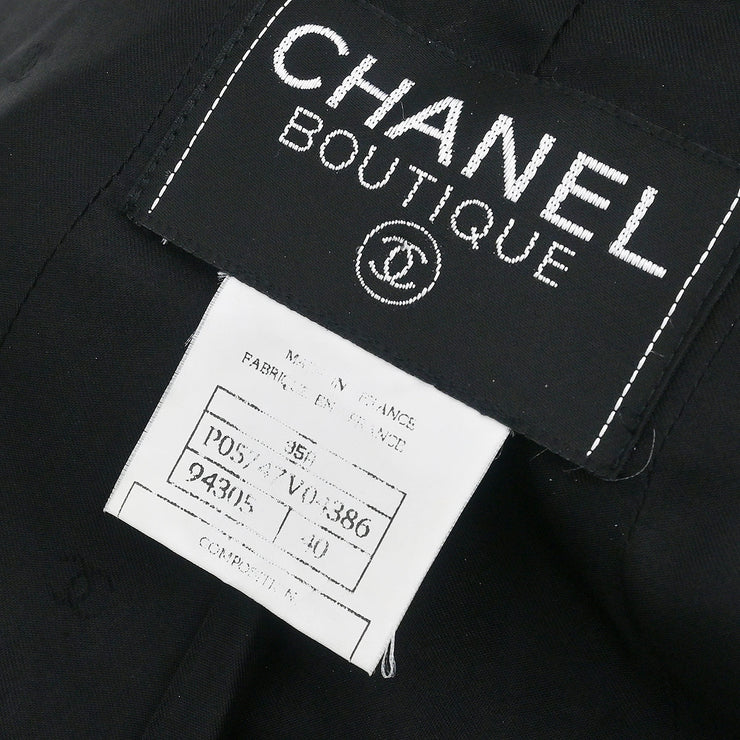 Chanel 1995 Single Breasted Jacket Black #40