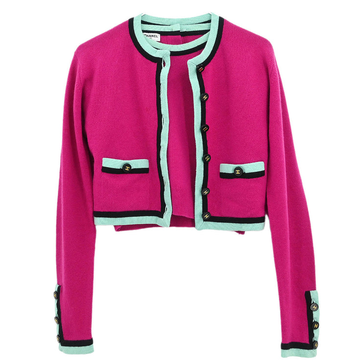 Chanel Ensemble Cardigan Top Pink