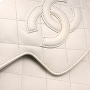 Chanel 1996-1997 White Lambskin Chain Handbag