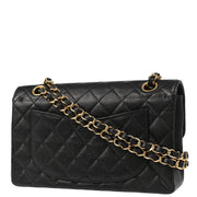 Chanel 2001-2003 Black Caviar Small Classic Double Flap Shoulder Bag