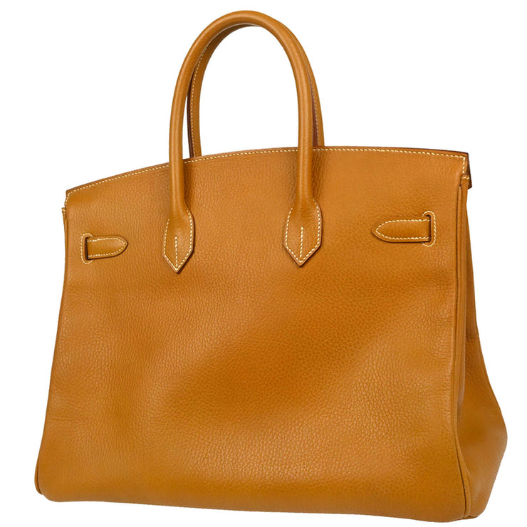 Hermes 2000 Gold Ardennes Birkin 35 Handbag