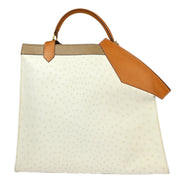 Hermes * 1989 White Sac Himalaya Handbag