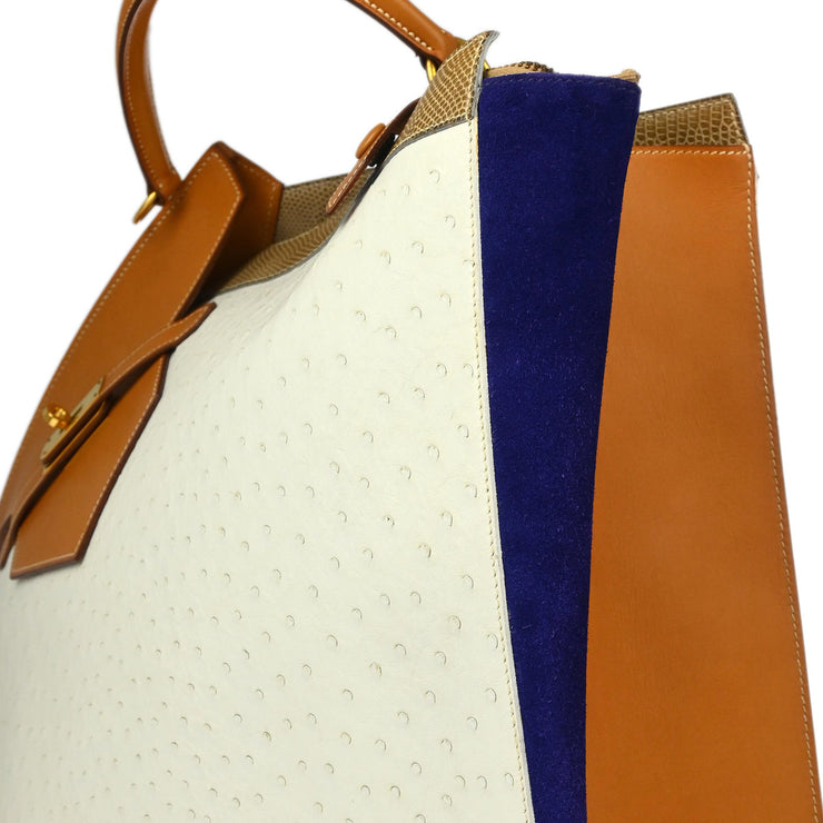 Hermes * 1989 White Sac Himalaya Handbag