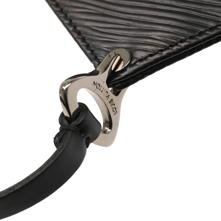 Louis Vuitton 2002 Black Epi Pochette Demi-lune Handbag M52622