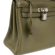 Hermes 2009 Olive Green Swift Kelly 25 Retourne 2way Shoulder Handbag