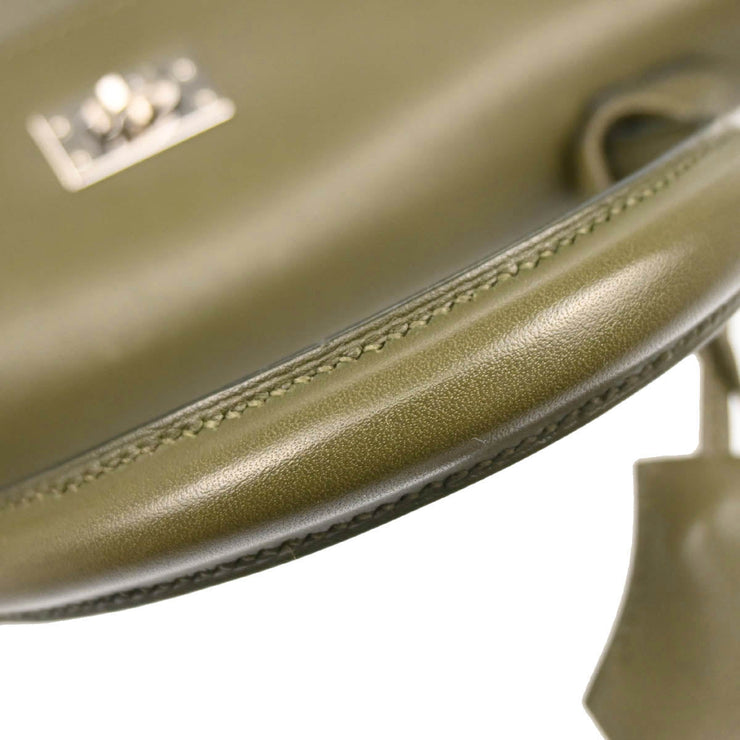 Hermes 2009 Olive Green Swift Kelly 25 Retourne 2way Shoulder Handbag