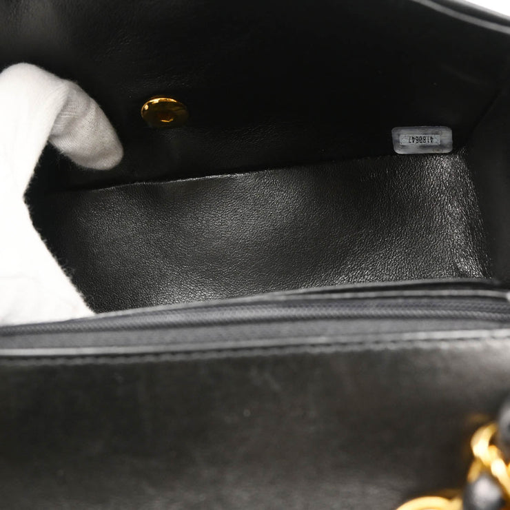 Chanel 1996-1997 Black Lambskin Small Diana Shoulder Bag